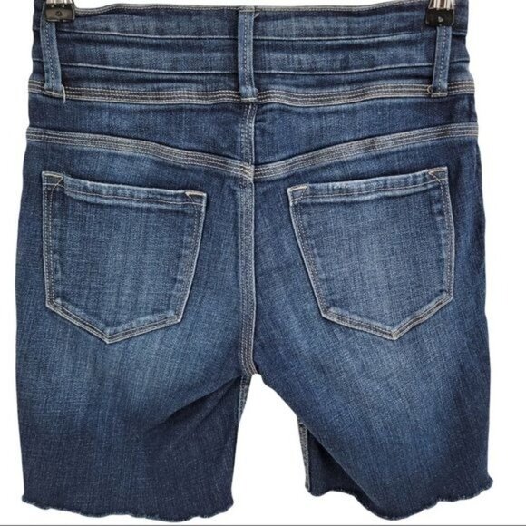 Kancan Womens 26 Distressed Skinny Jeans Cut Off Shorts High Rise - Picture 6 of 7